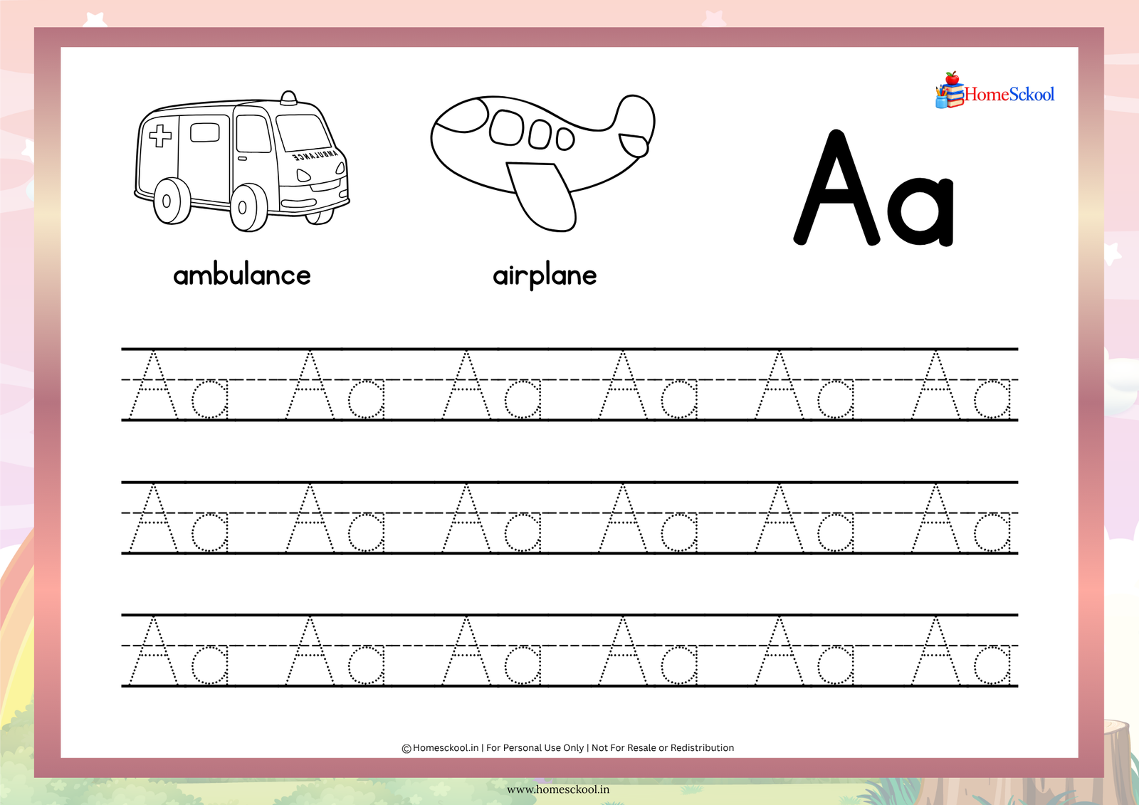 Alphabet Tracing Worksheets, Rainbow Theme (Printable PDF) - Image 2