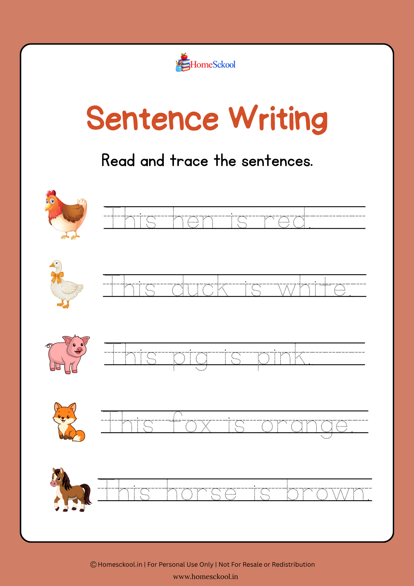 Grade 1 English Writing Practice Workbook (Printable PDF) - Image 4