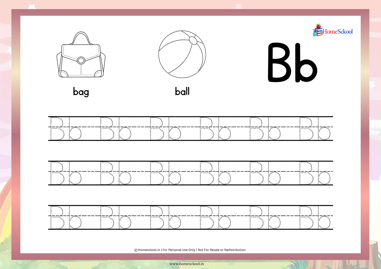 Alphabet Tracing Worksheets, Rainbow Theme (Printable PDF) - Image 3