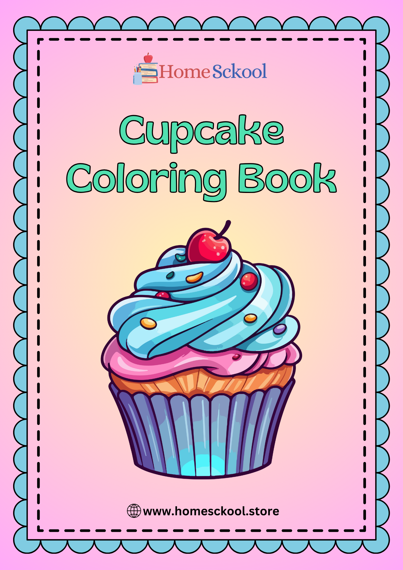 Birthday Cupcake Coloring Book High Quality PDF Unlimited Downloads - Image 2