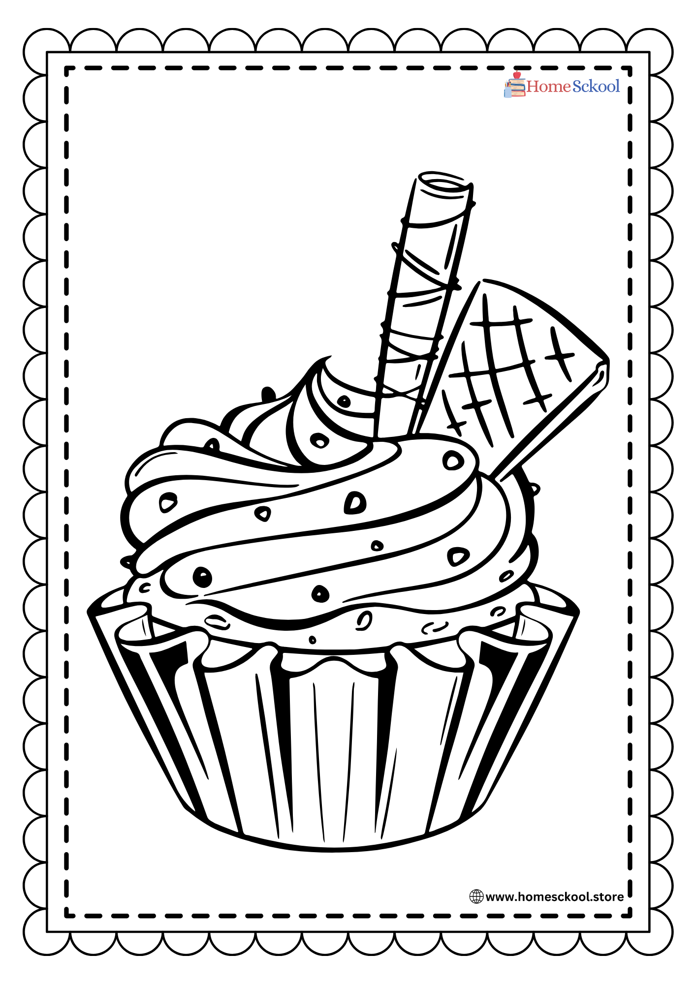 Birthday Cupcake Coloring Book High Quality PDF Unlimited Downloads - Image 5