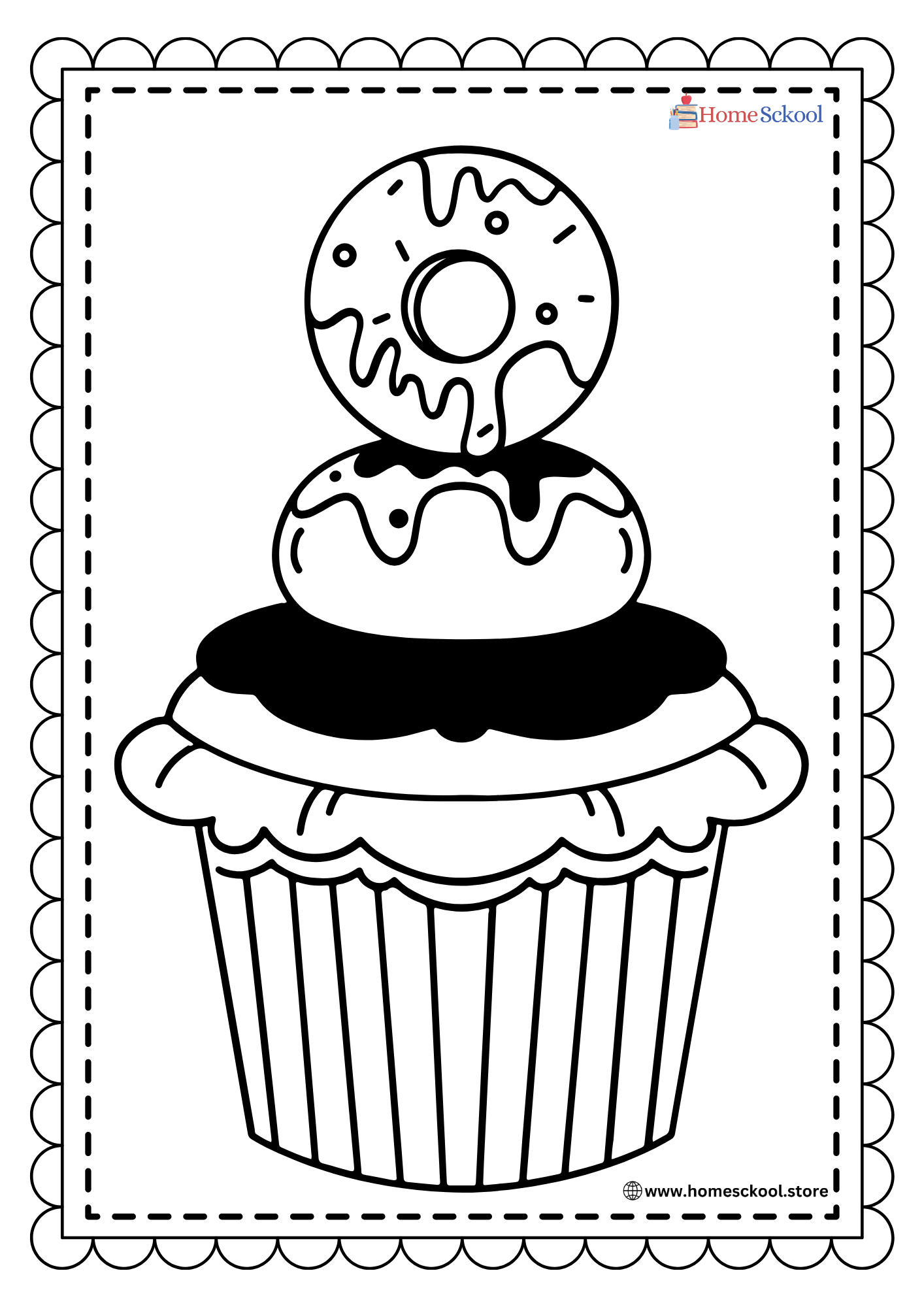 Birthday Cupcake Coloring Book High Quality PDF Unlimited Downloads - Image 6