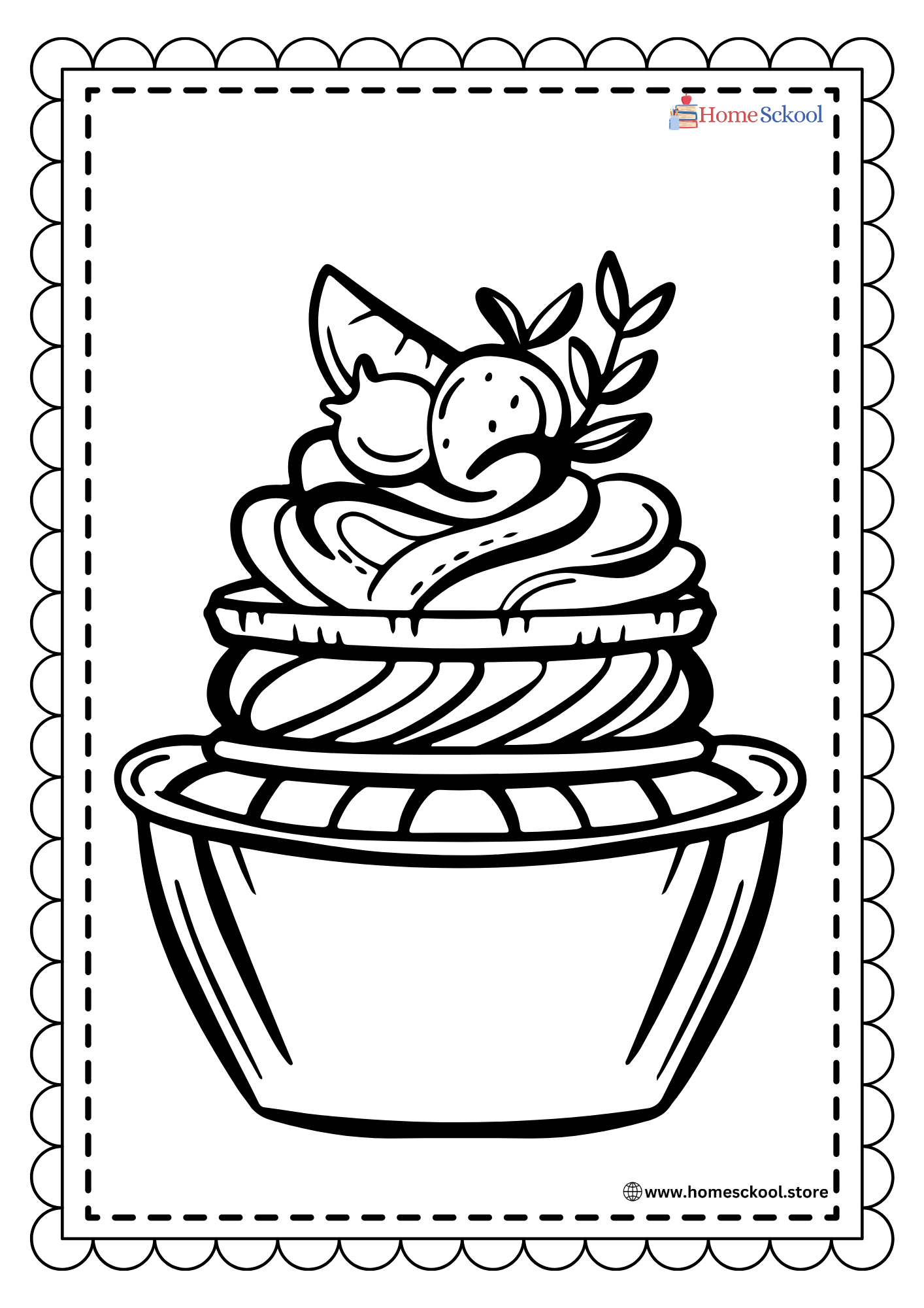 Birthday Cupcake Coloring Book High Quality PDF Unlimited Downloads - Image 4