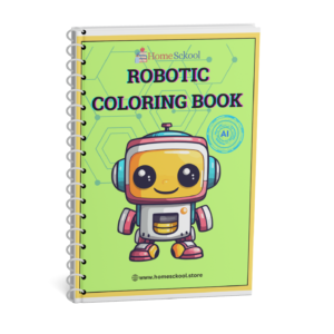 Robots Coloring Technology Workbook in Black White Lined Illustrative Style High Quality PDF Unlimited Downloads