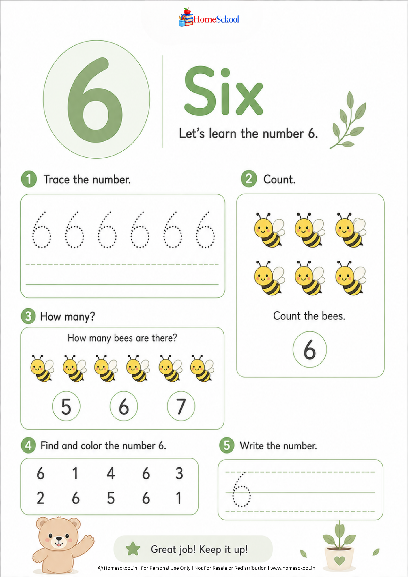 My First Numbers Book – Preschool Number Tracing & Counting Workbook (1–20 Printable PDF) - Image 3