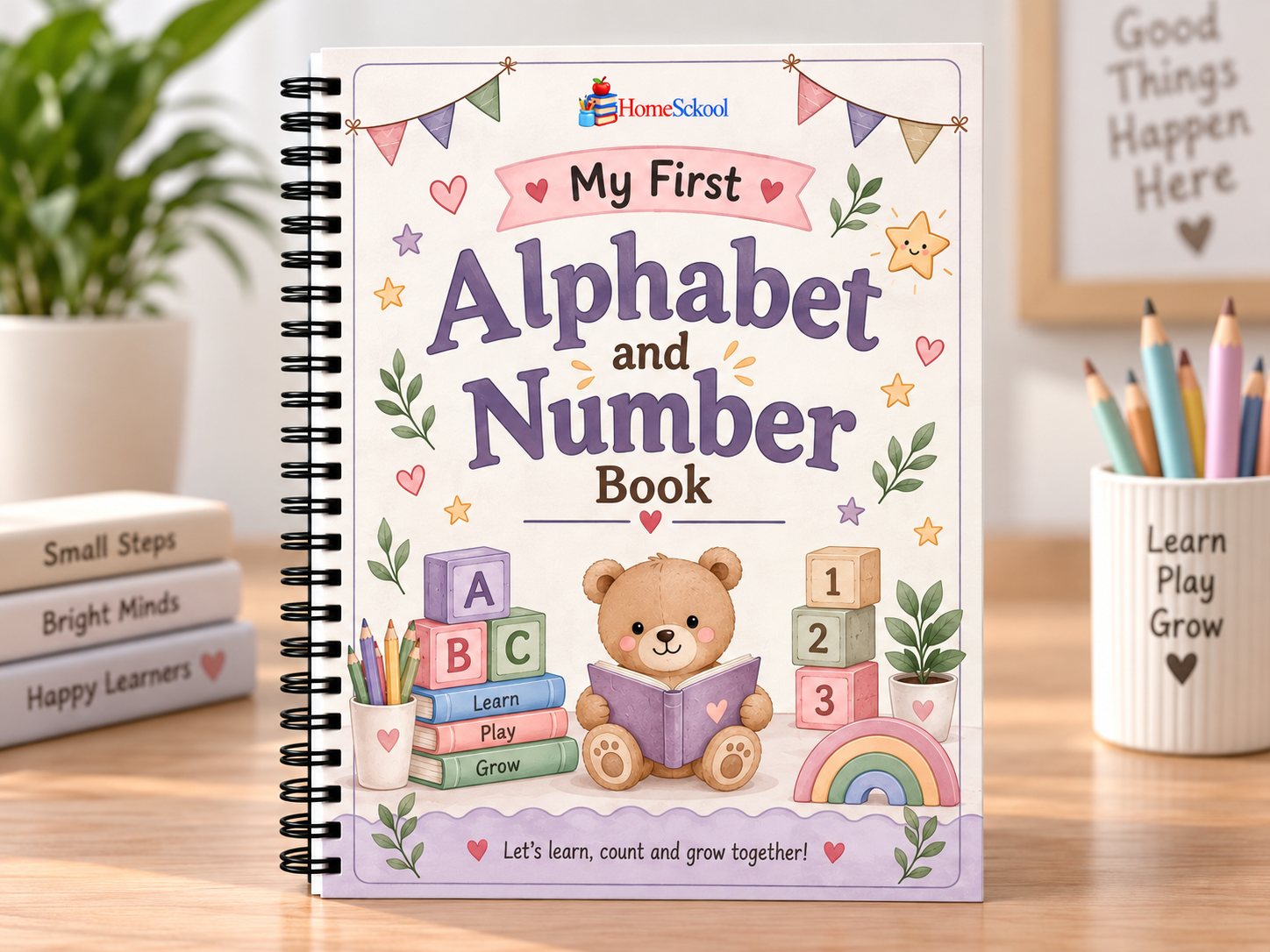 Preschool First Alphabet and Number Book